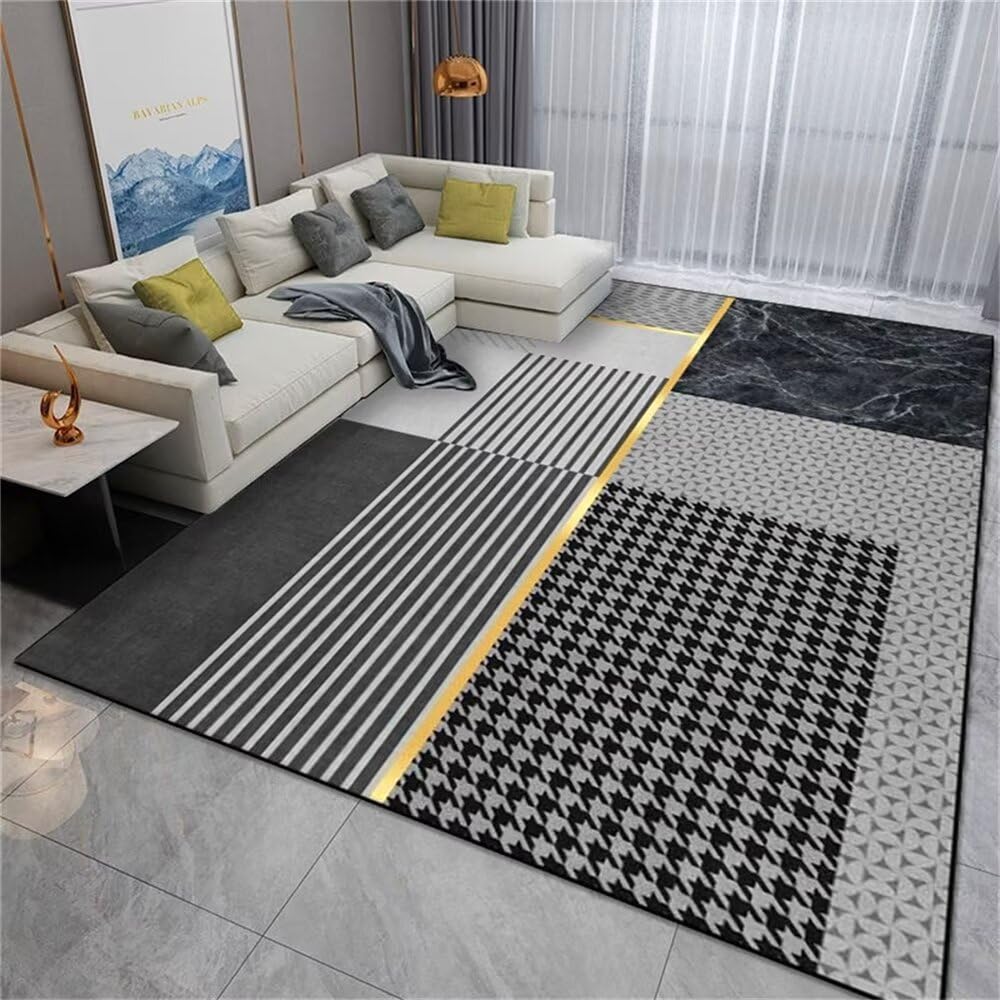 Tapis lavable en machine gris 100x200cm pour chambre ado fille