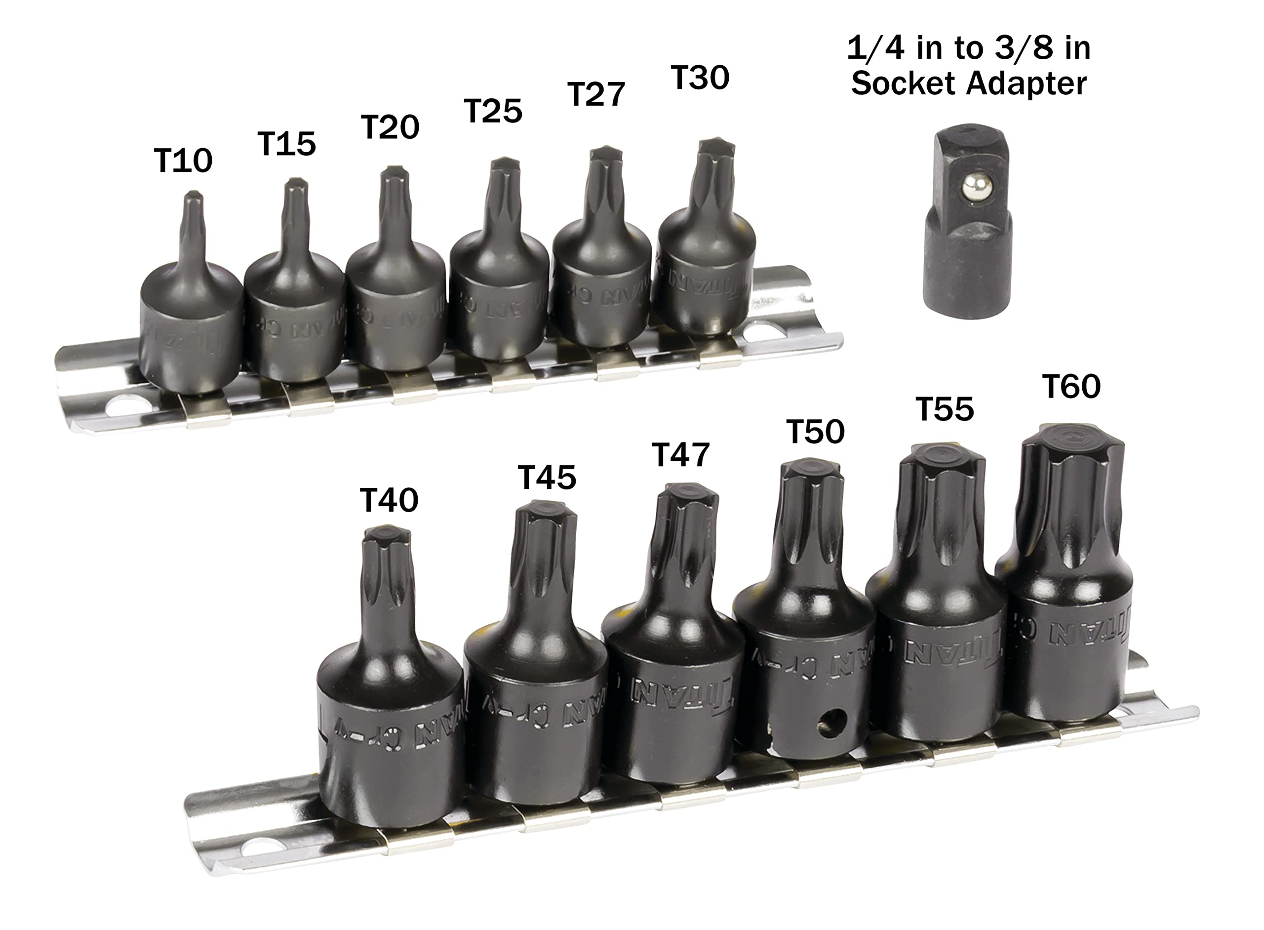 巨人 BBH Titan 16190 14-Piece Torx Bit Socket and Bit Driver Set