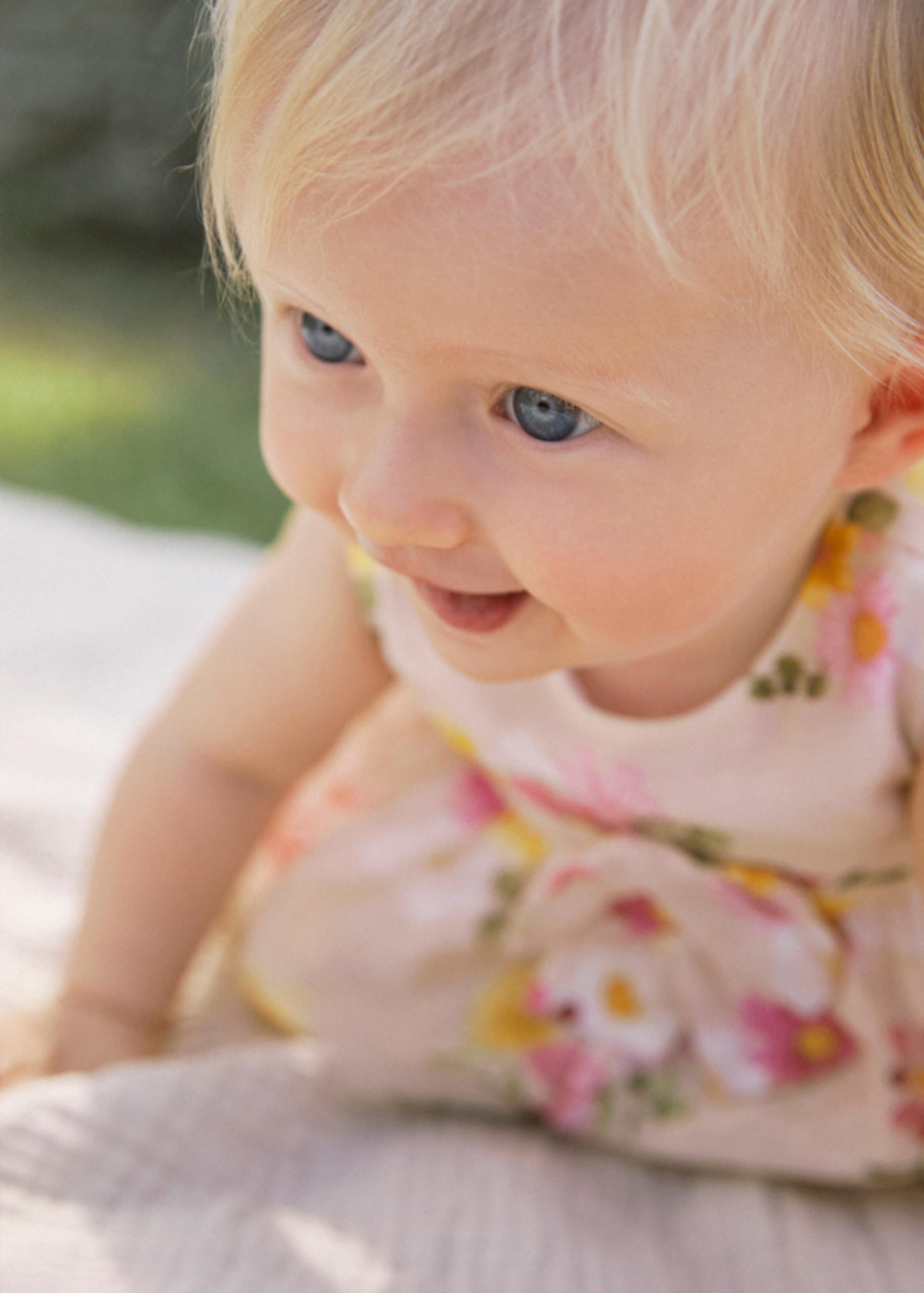 Vestito estivo per bambina – Vestito regalo per bambina – Vestito stampato lino da 3 mesi a 18 mesi