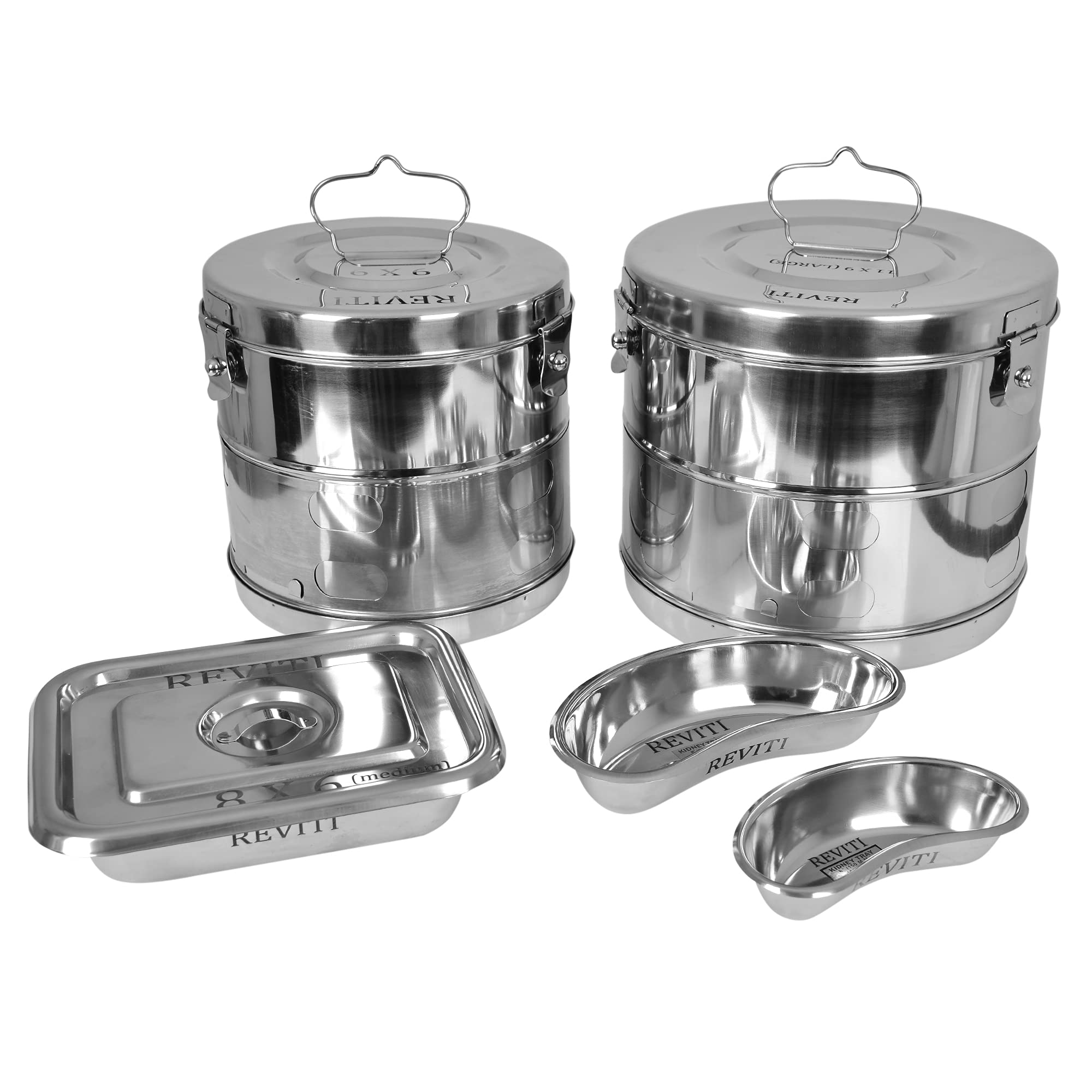 Reviti® by Hospiclub Dressing Drum/Autoclave Drum 11x9-9X9, Intrument tray 8x6, Kidney tray 8inch and 6 inch (B097SJZB29) Amazon Price History, Amazon Price Tracker