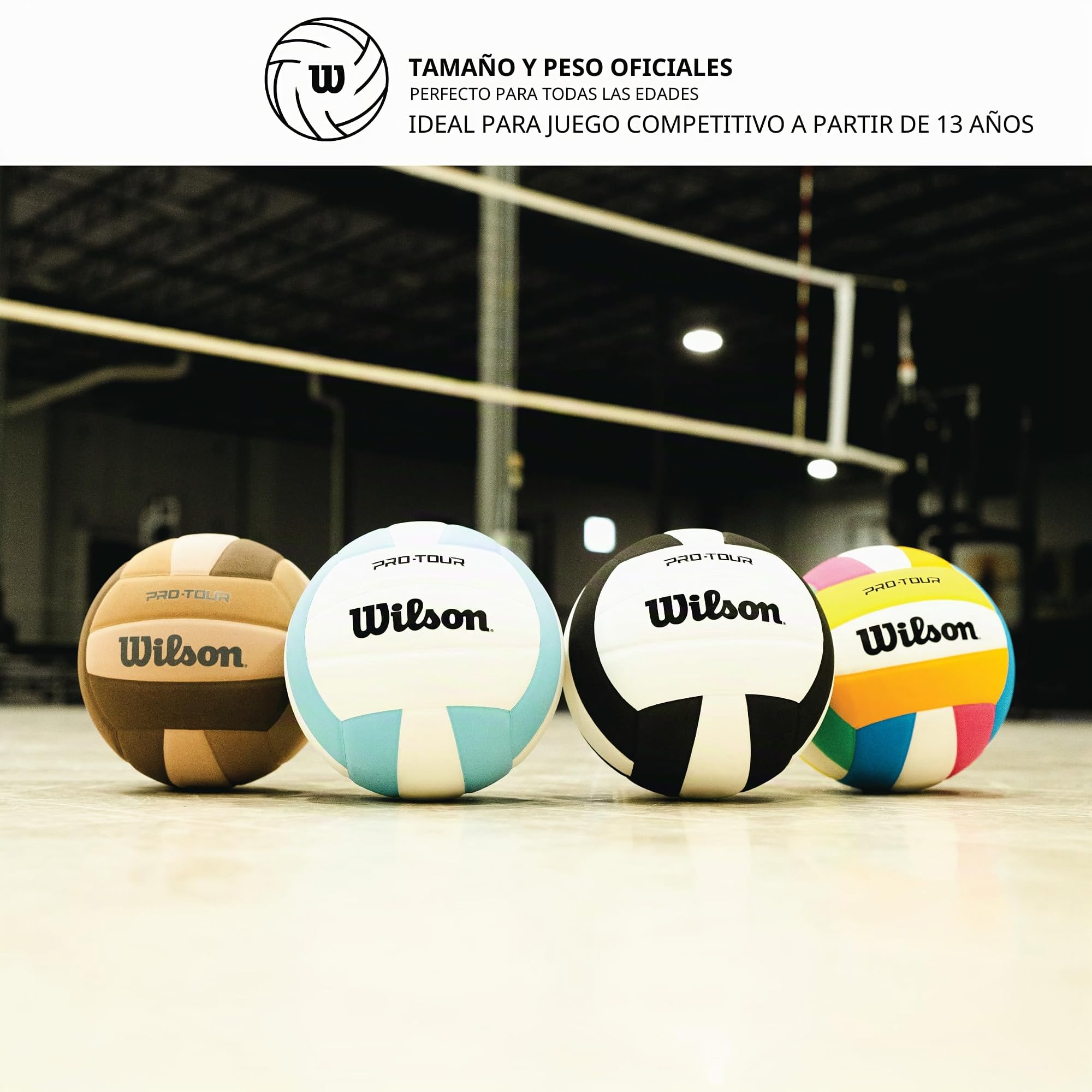Wilson Pro Tour - Pelotas de Voleibol de Interior, tamaño Oficial