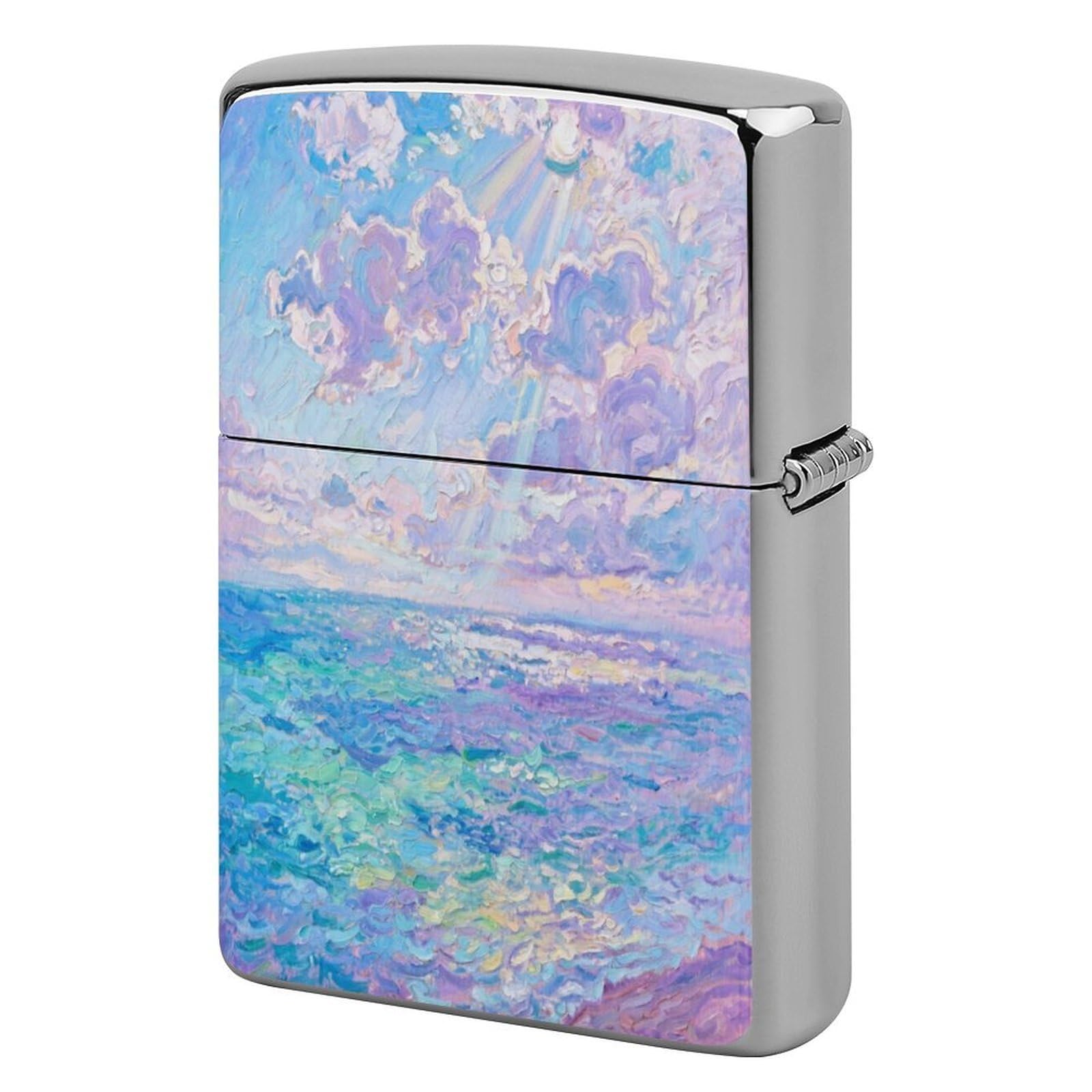 Fekiloot Style Ink Painting Lighter Case Cover Metal Lighter Case