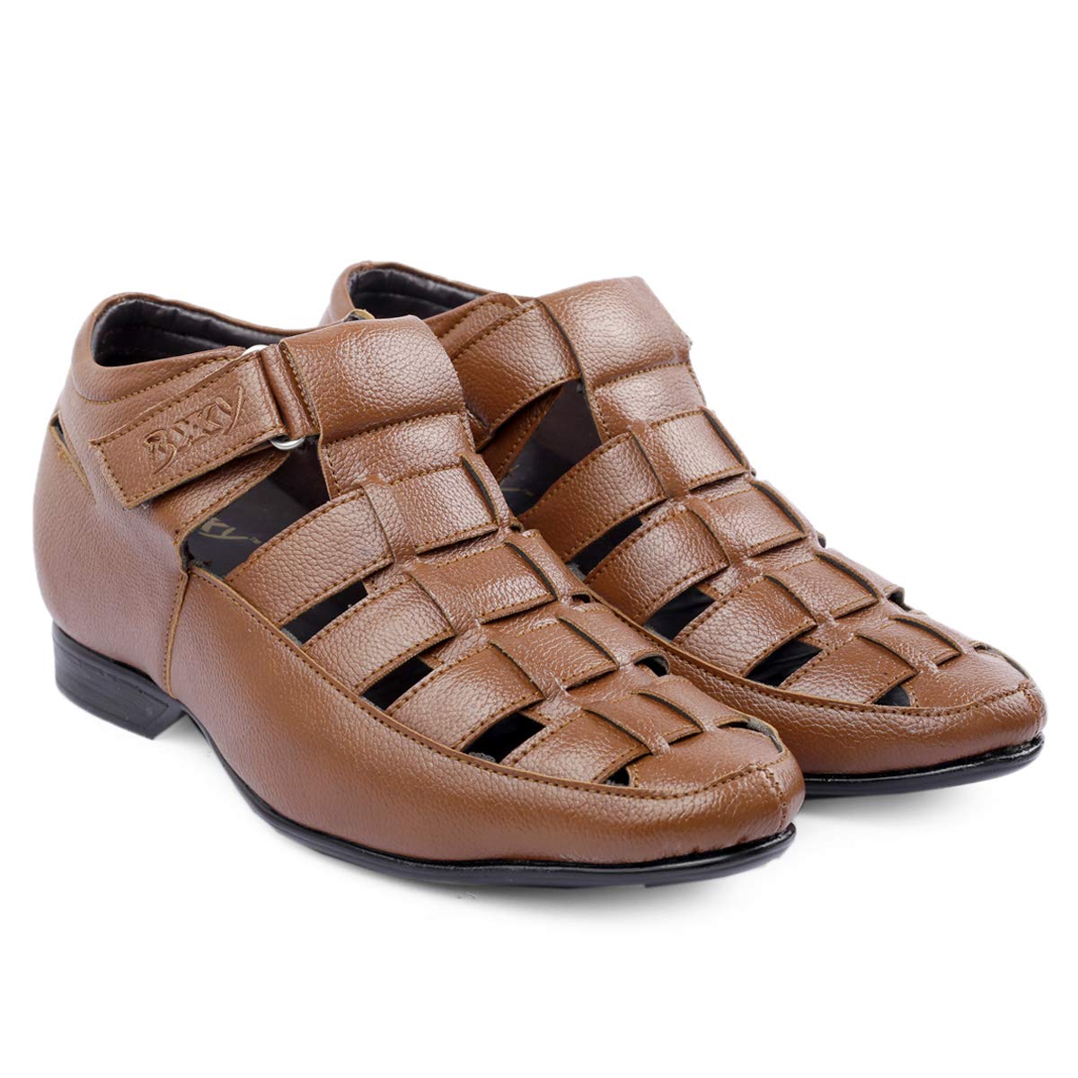 YUVRATO BAXI 3 Inch Hidden Heel Technology Mens Casual Height Increasing Tan Sandal (B089FD2LV4) Amazon Price History, Amazon Price Tracker