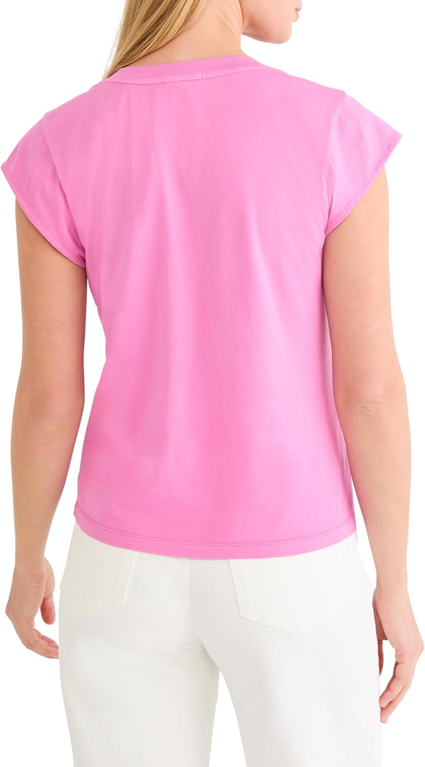 NIC+Zoe Women's V-Neck Cap Sleeve Supima Cotton T-Shirt