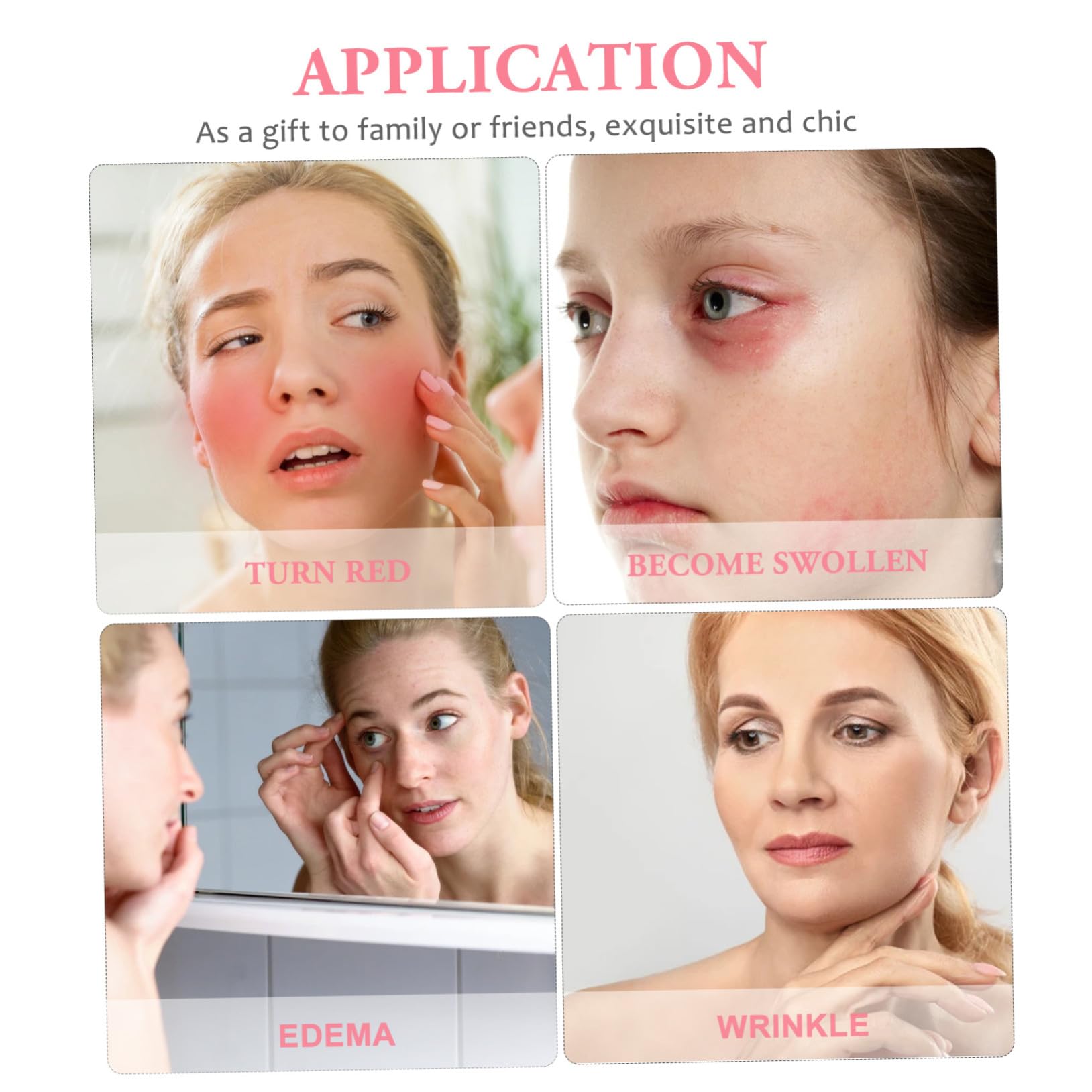 MAGICLULU 2 Stück Edelstahl Eiskugel Gesichtsmassagegerät Kühlend gegen Augenringe und Schwellungen Hautpflege Tool für Gesichtslifting und Hautstraffung für Damen Zufällige Farbe