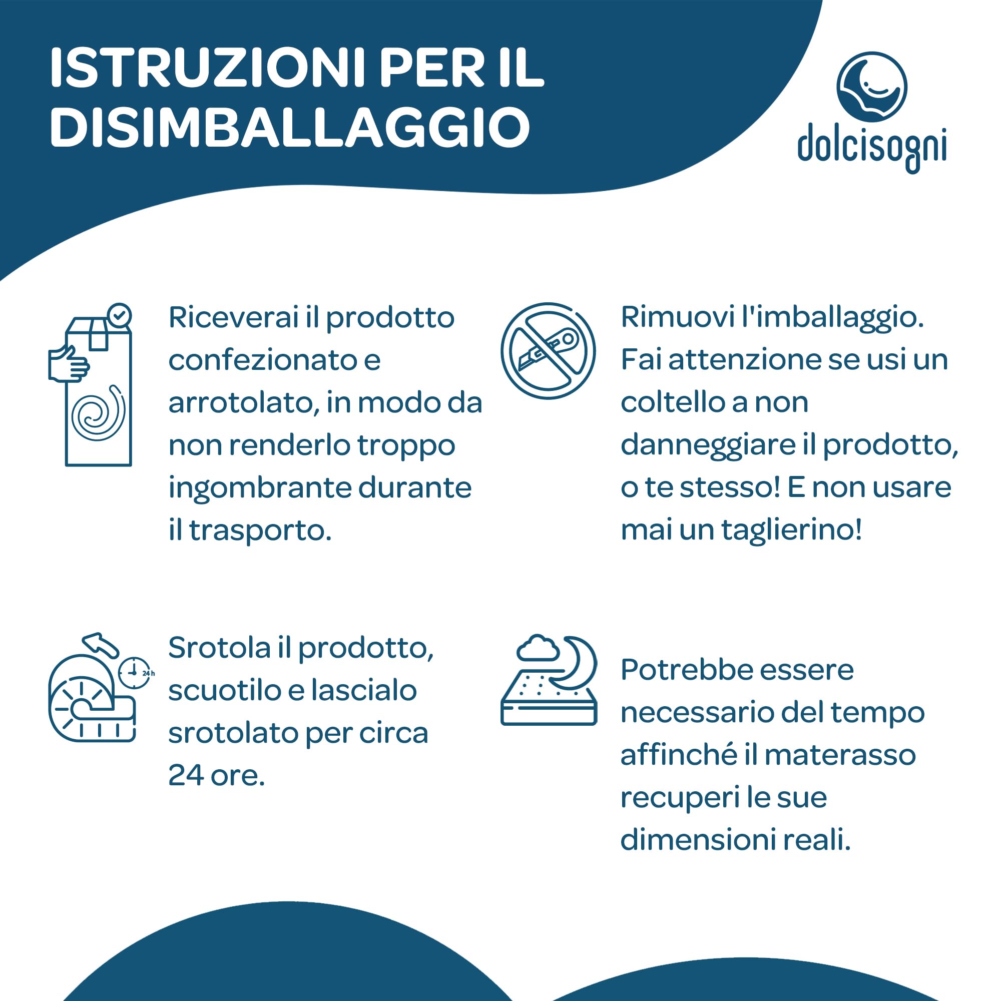 DOLCI SOGNI Materasso Lettino 60x120 cm Spessore 16 cm, OEKO-TEX® e CertiPUR™ Materasso Culla Bambino per Lettino Neonati, Fodera in Aloe Vera Sfoderabile e Lavabile, Materasso Lettino Neonato