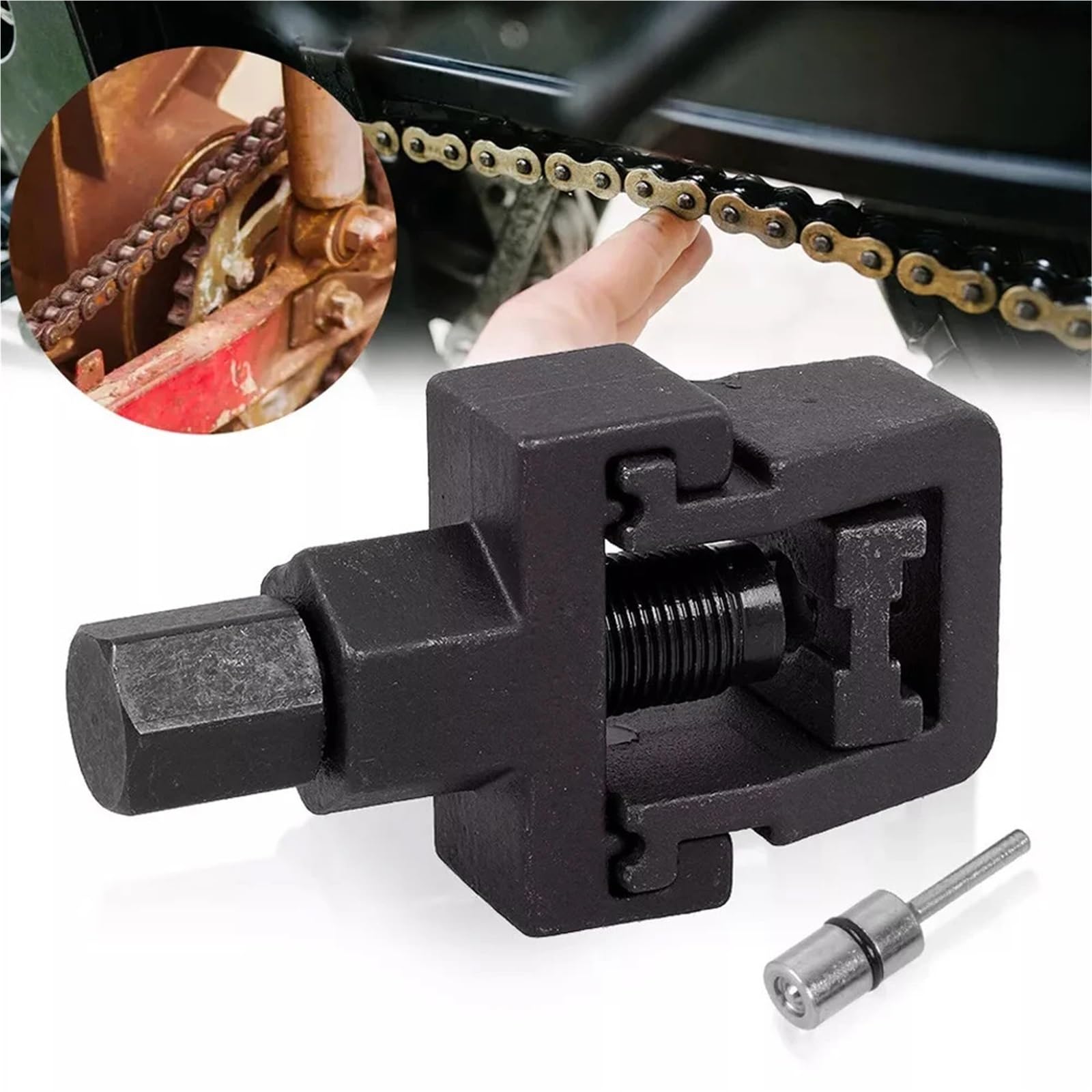 kaseta Narzędzie do nitowania łańcucha motocyklowego DID Style Heavy Duty Motorcycle Bike Splitter & Link Riveter Wolnobieg do roweru