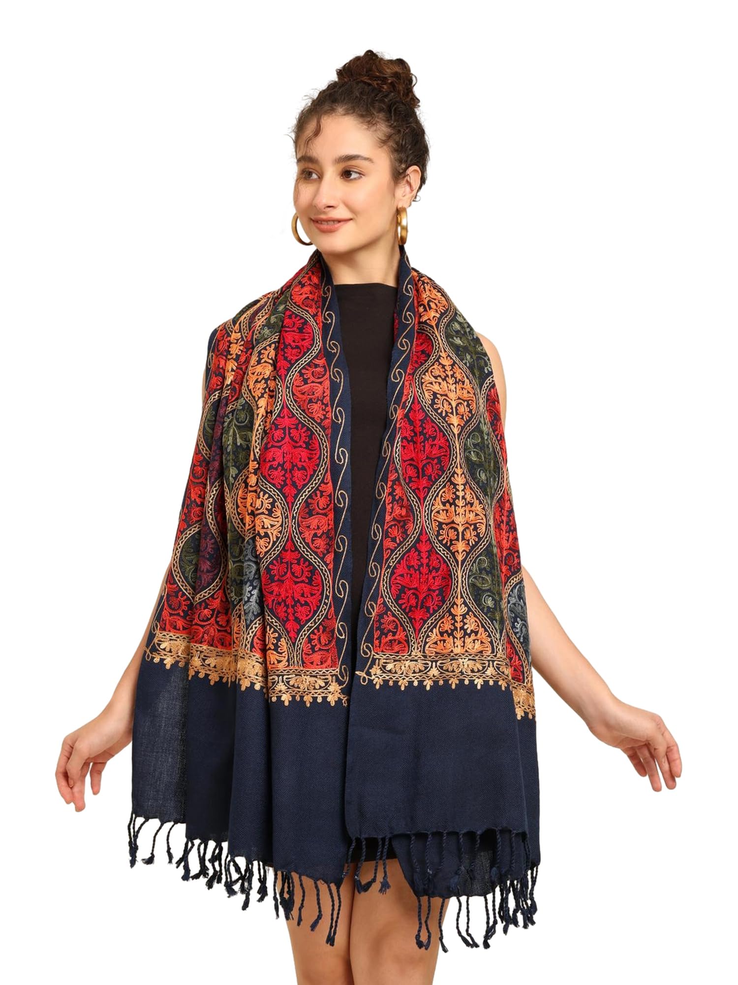 KE KANHA EXPORTS scarf for women stylish | Scarf For Women | face mask | Printed Fancy Tassle Full Face Cover | Head | Hair Face Protection | Sun Protection in summer & Winter | Lightweight