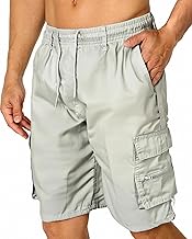Men's Cargo Shorts with Zipper Pockets Lightweight Breathable Hiking