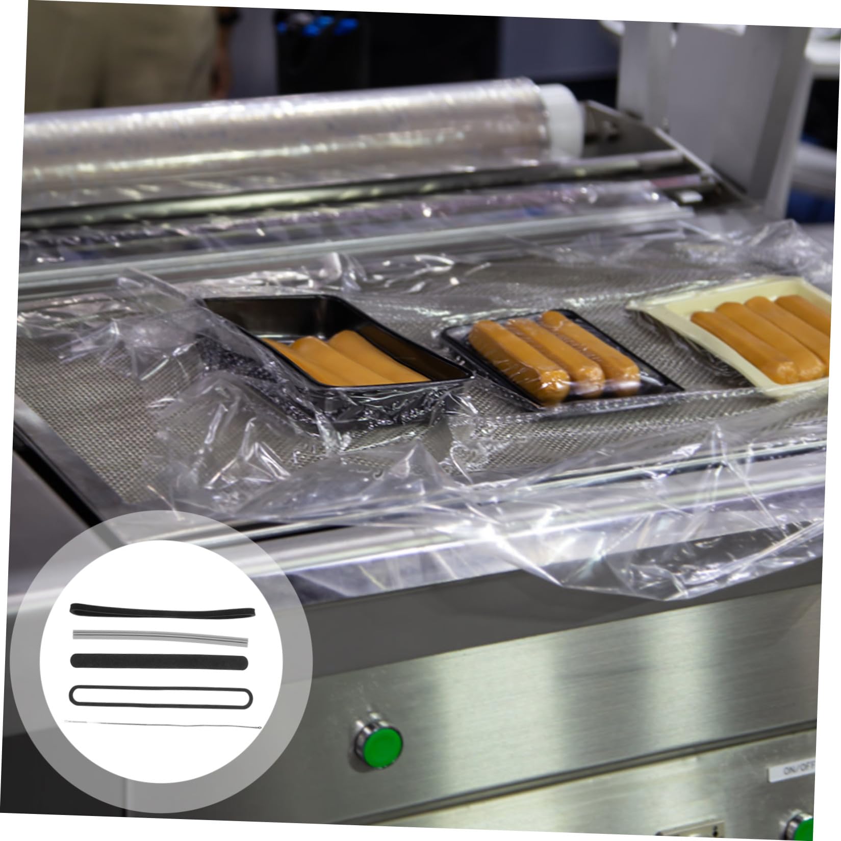 Juego de Piezas para Sellador al Vacío, Tira de Silicona y Espuma para Sellado Térmico, Elemento Calefactor Resistente a Alta Temperatura, Recambio para Máquina de Envasado