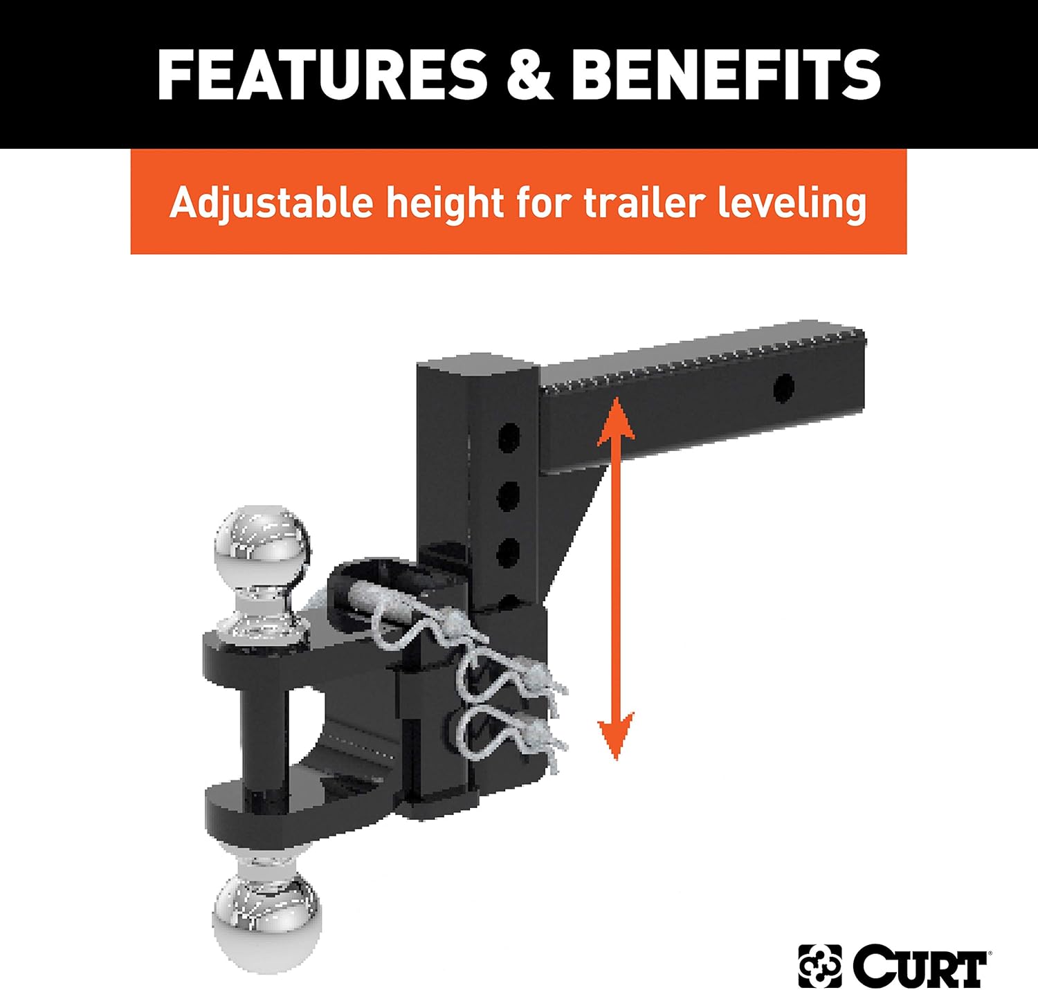 Curt 45049 Adjustable Multi-Purpose Ball and Shank