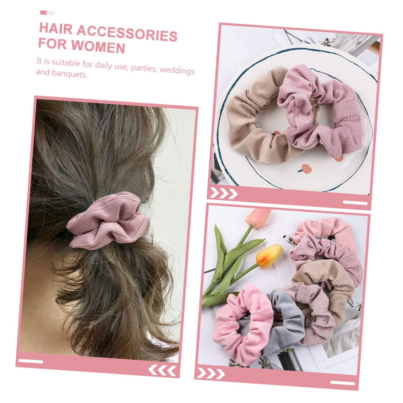 MAGICLULU 30 Piezas Anillo De Pelo Gomas Para El Pelo De Satén Scrunchy De Las Mujeres Accesorios Para El Cabello Para Mujeres Cuerdas Para El Cabello Banda Elástica Salvaje Paño