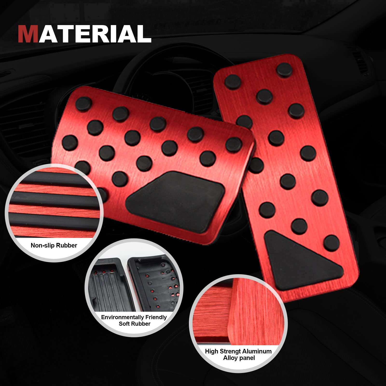 M-WAVE Pedali Antiscivolo Steady A8 In Lega – 95x70 Mm, Con Gomma Nera E Catarifrangente, Asse Acciaio 9/16, Omologati - 4