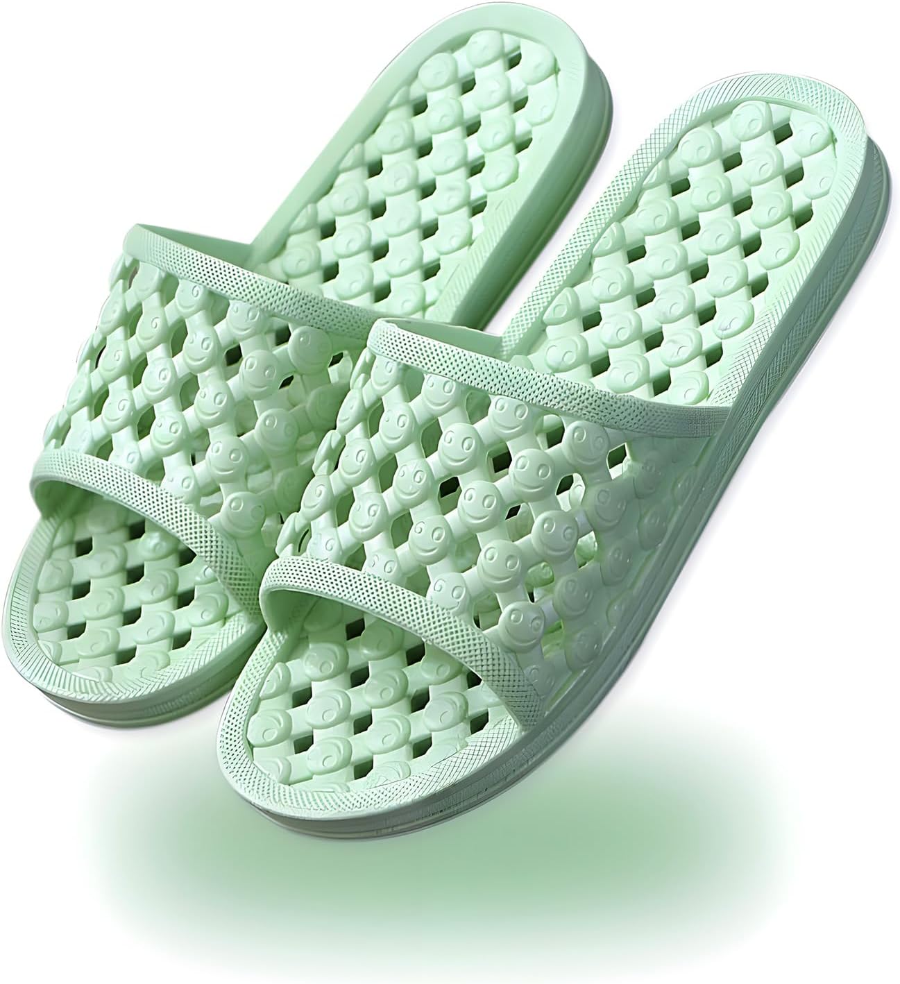 AYYDMY Shower Shoes Quick Drying Slippers for Women Men, Non Slip House Shoes Cushioned Thick Sole Bathroom Slippers Indoor Outdoor Soft Platform Sandals for Living Room College Dorm Beach SPA Gym Pool