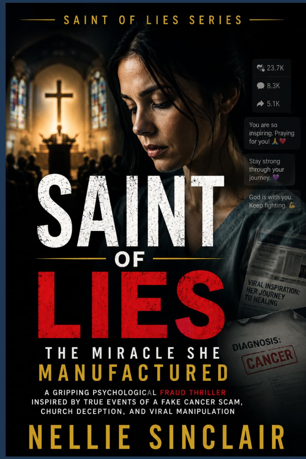 Saint of Lies: The Miracle She Manufactured: A gripping psychological fraud thriller inspired by true events of a fake cancer scam, church deception, and viral manipulation (“Saint of Lies” Series)