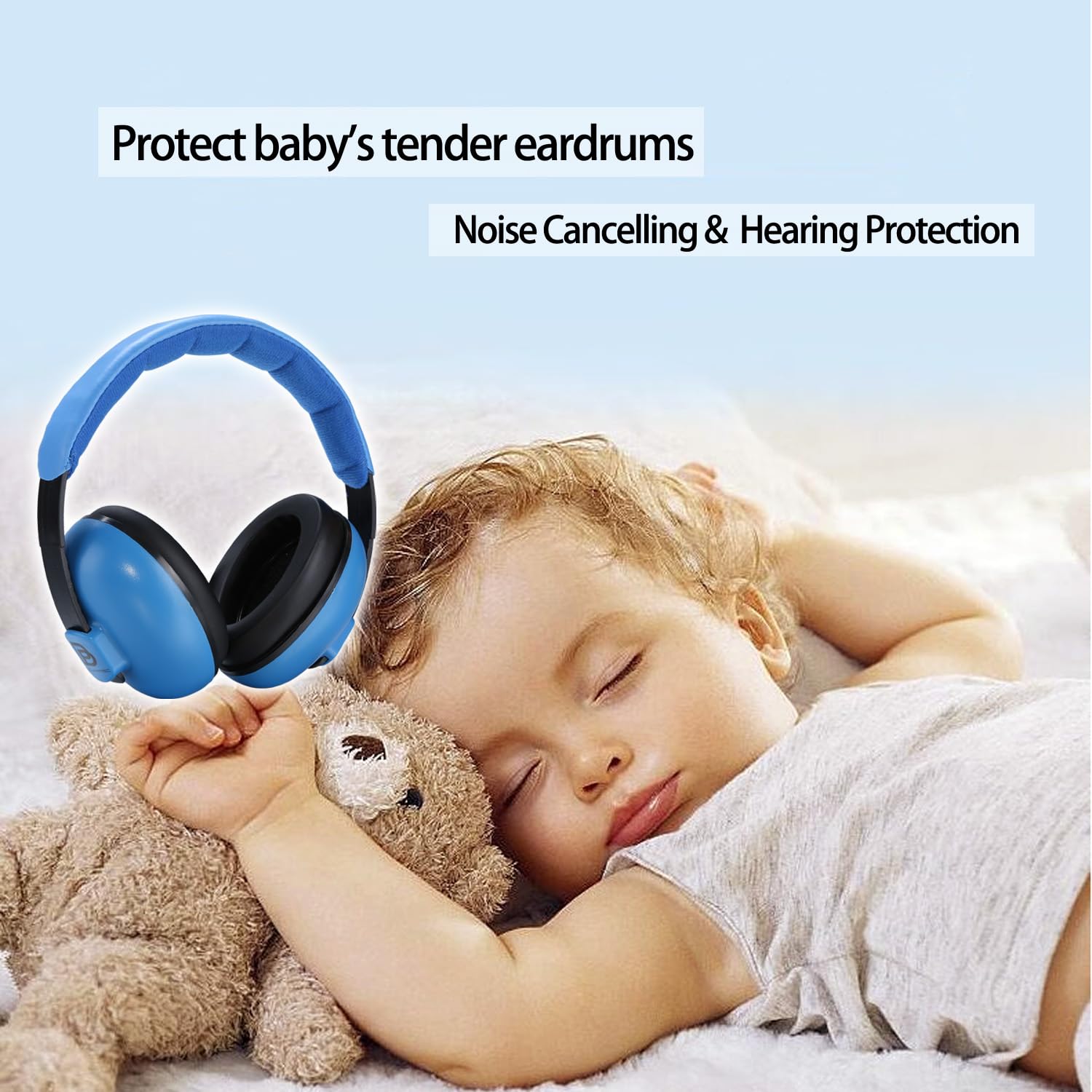 BOCHAMTEC B Baby Ear Proteciton Noise Cancelling Headphones for Babies and Toddles -Ages 3-24+months(blue) 2