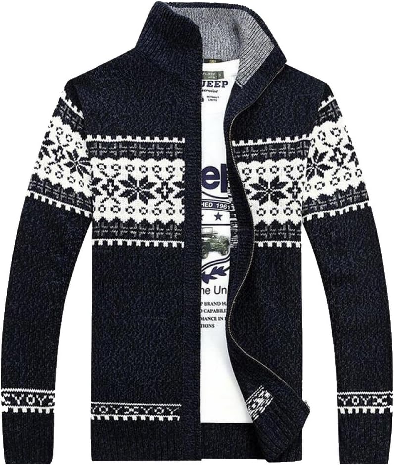 Neestaa Men's Autumn New Jacket Coat Long Sleeved Cardigan Sweater XXXL Blue