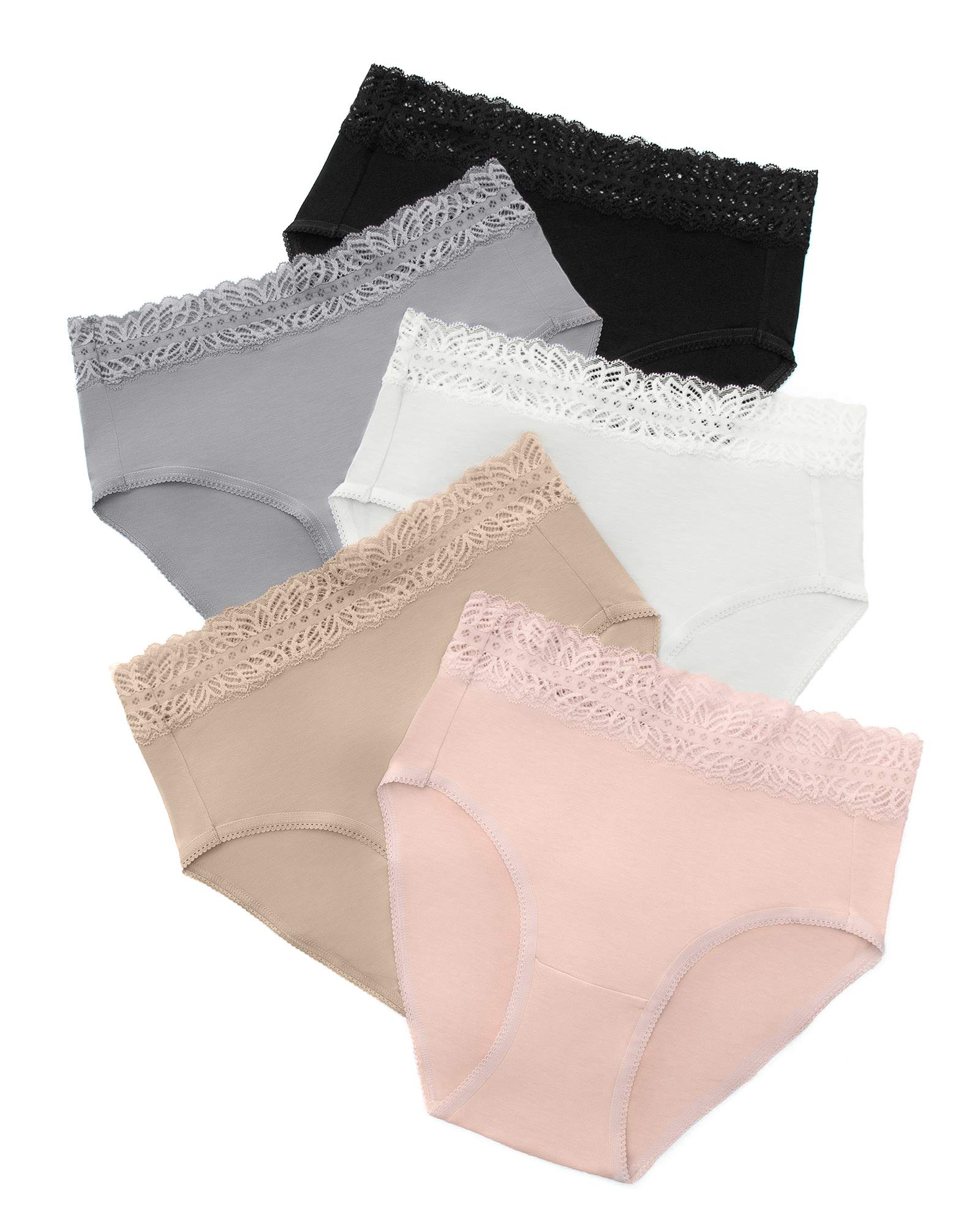 The Patsy High-Waist Panties for Women 5-Pack Women’s Underwear (Assorted Colors)