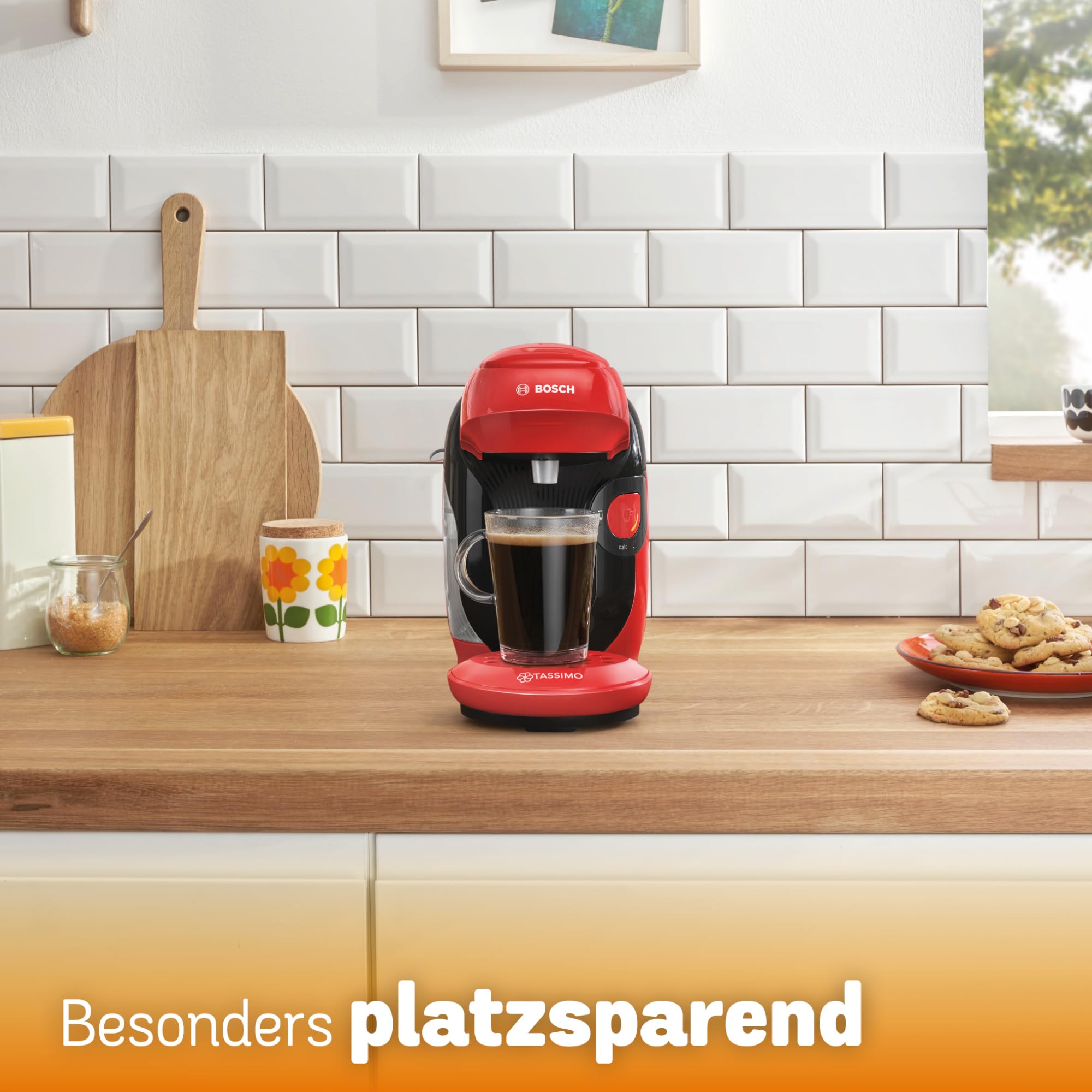 Bosch Tassimo Style TAS113E Kapselmaschine, 1400 W, rot, über 70 Getränke