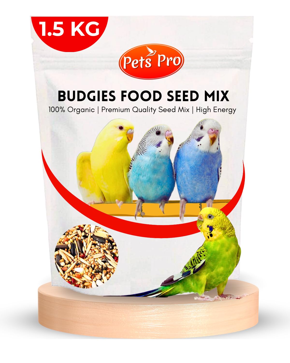 Pets Pro Bird Food Budgies Food Seed Mix (1.5 KG) | Nutritional Millets Special Food for Budgies | Love Birds | Cockatiels | Sparrows | Finches | Special Mix 12+ Vital Grains with Minerals-image-32