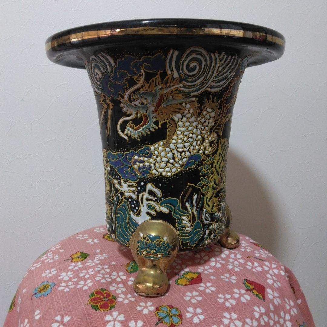 龍虎闘図 植木鉢 三つ足 【公式通販】