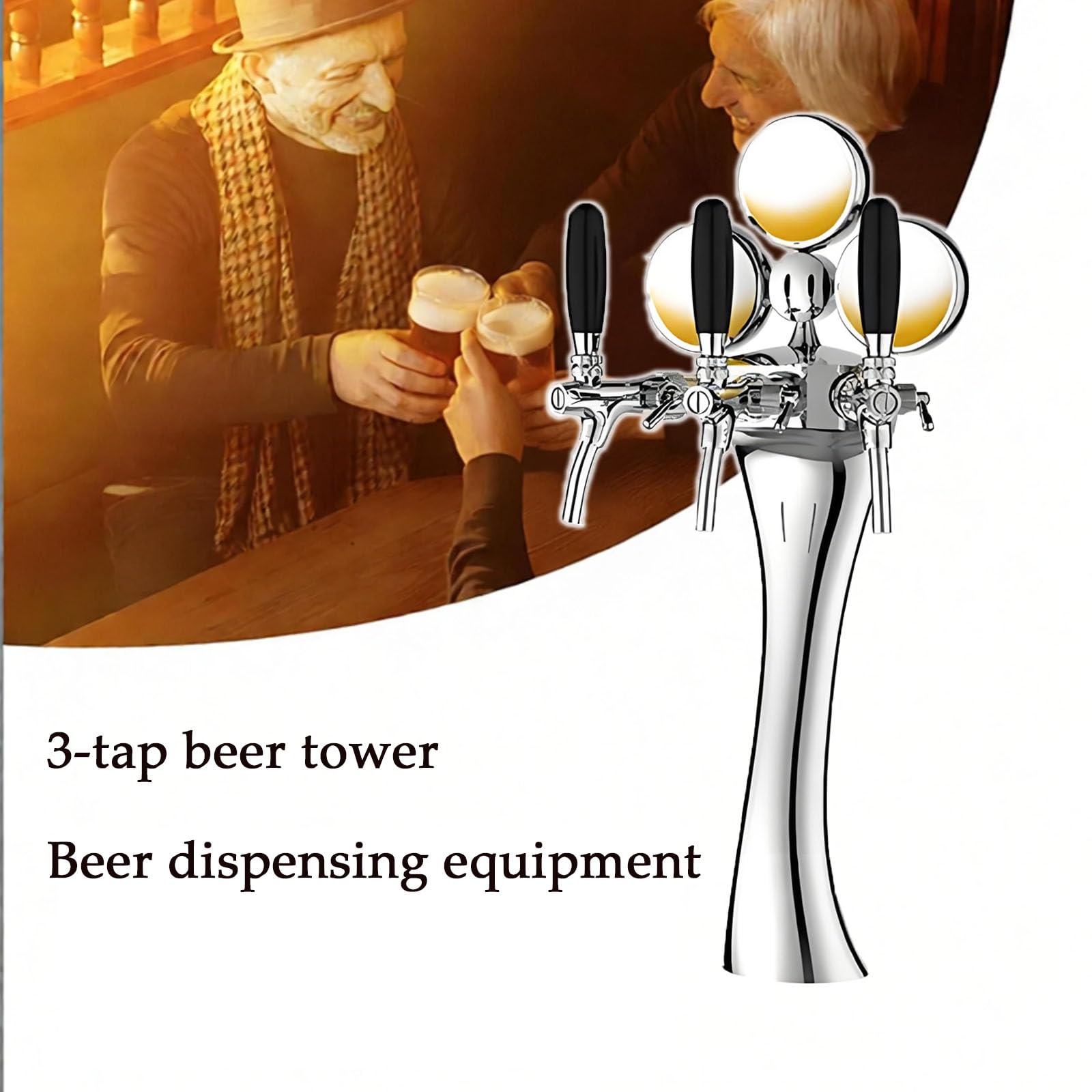 Torre de Cerveza de 3 grifos Dispensador de Torre de Cerveza