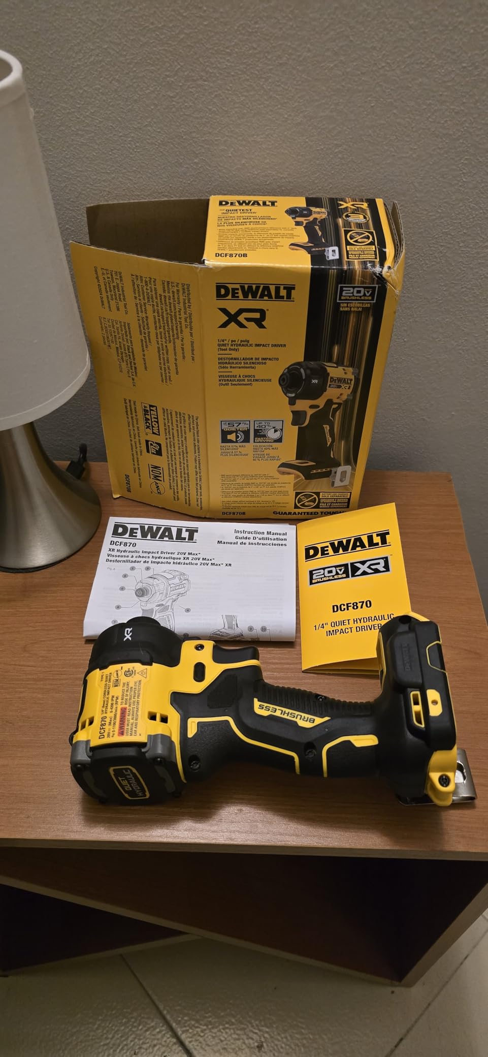 DEWALT 20V MAX XR Brushless Cordless 1/4 in. Quiet Hydraulic Impact Driver (Tool Only) photo review