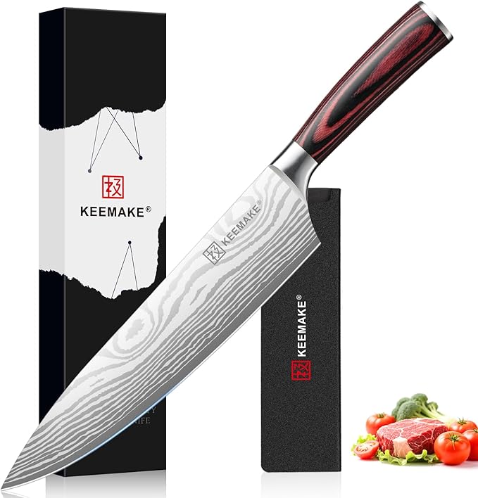 KEEMAKE Chef Knife - 8 Inch High Carbon Stainless Steel