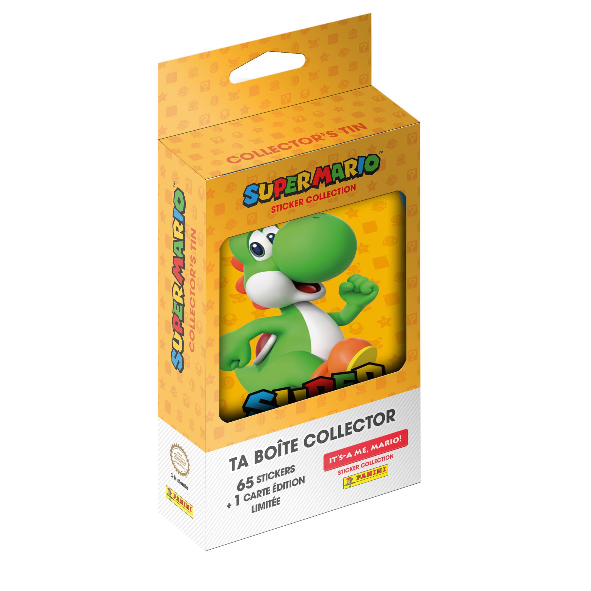 Panini Super Mario, It's A ME, Mario! Metal Box 13 Pockets + 1 Limited Edition Card (5 Random Colours), Bright Yellow - Image 4