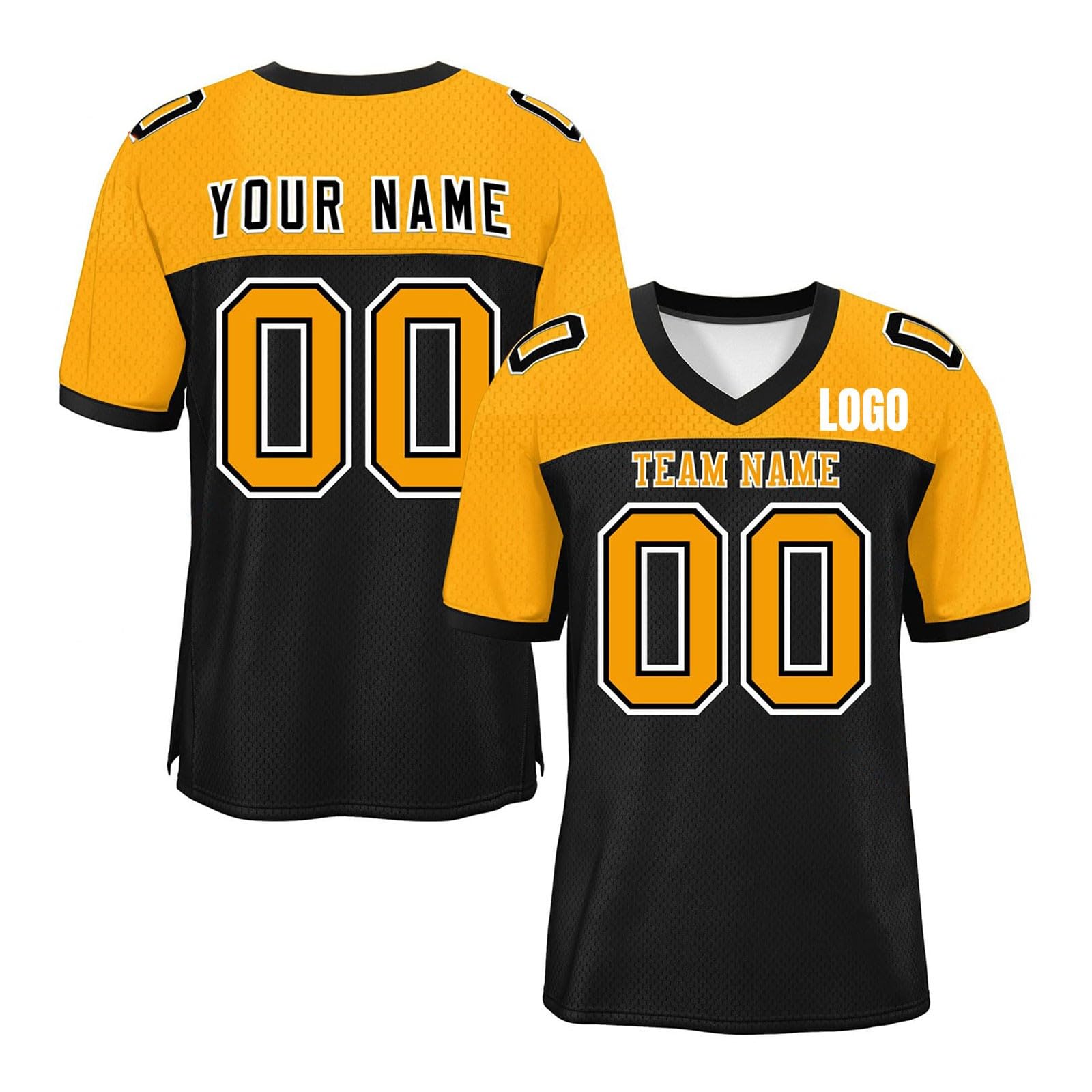 Magliette Personalizzate Maglie da Football Americano da Uomo, Donna, Bambino e Ragazzo Kit Personalizzati Nome e Numero Personalizzati Maglie da Rugby Traspiranti