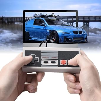 suily 2 paket USB kablolu denetleyicisi NES oyunları, PC USB denetleyicisi Retro Gamepad Joystick ahududu Pi Gamepad denetleyicisi Windows PC Mac Linux RetroPie NES emülatörleri