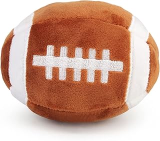 Interactive Dog Balls, Plush Squeaky Dog Toys Balls for Dogs, Football Rugby Puppy Toy Indoor Outdoor Sports Stuffed Dog Toy Ball for Small Medium Dog