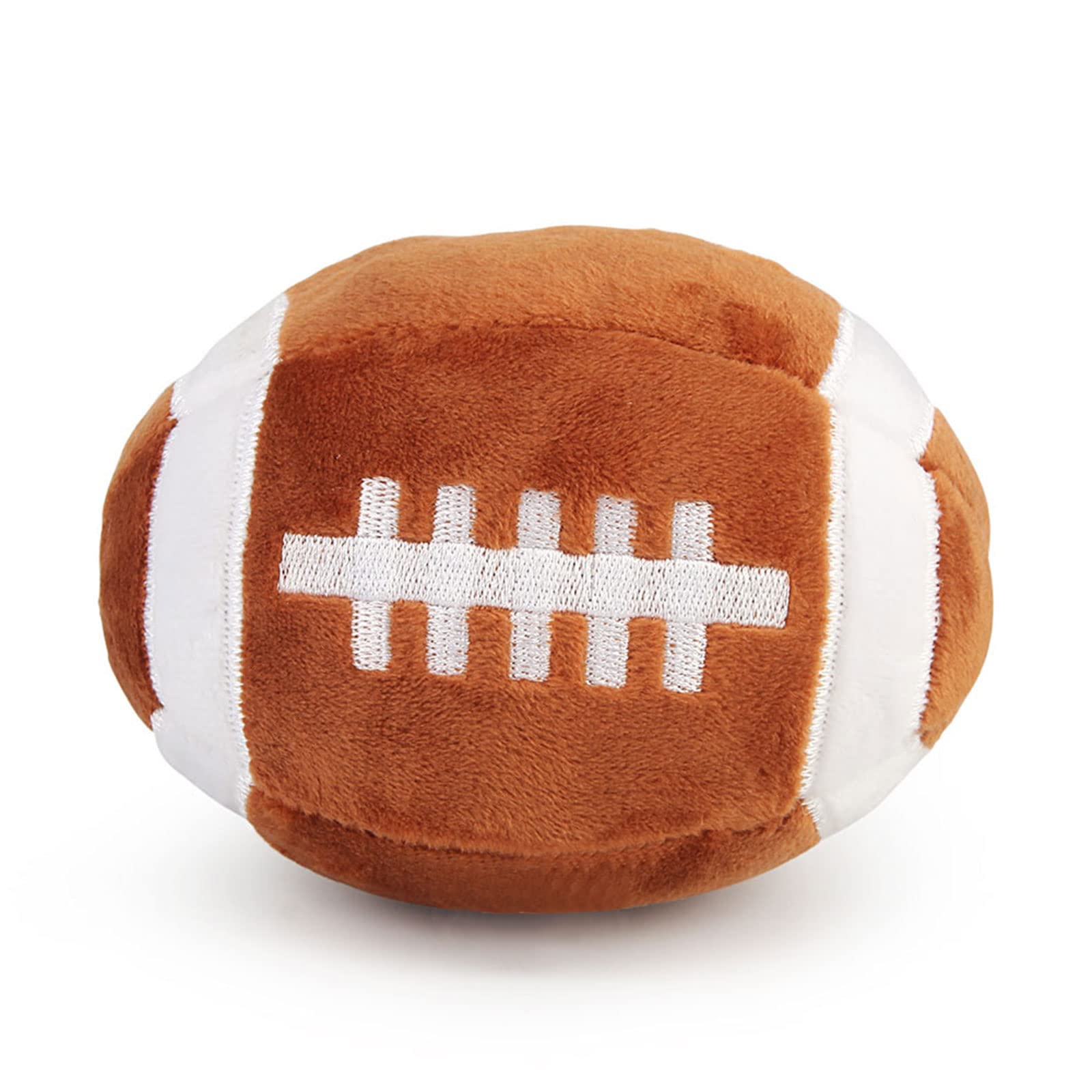 Cuperay Interactive Dog Balls, Plush Squeaky Dog Toys Balls for Dogs, Football Rugby Puppy Toy Indoor Outdoor Sports Stuffed Dog Toy Ball for Small