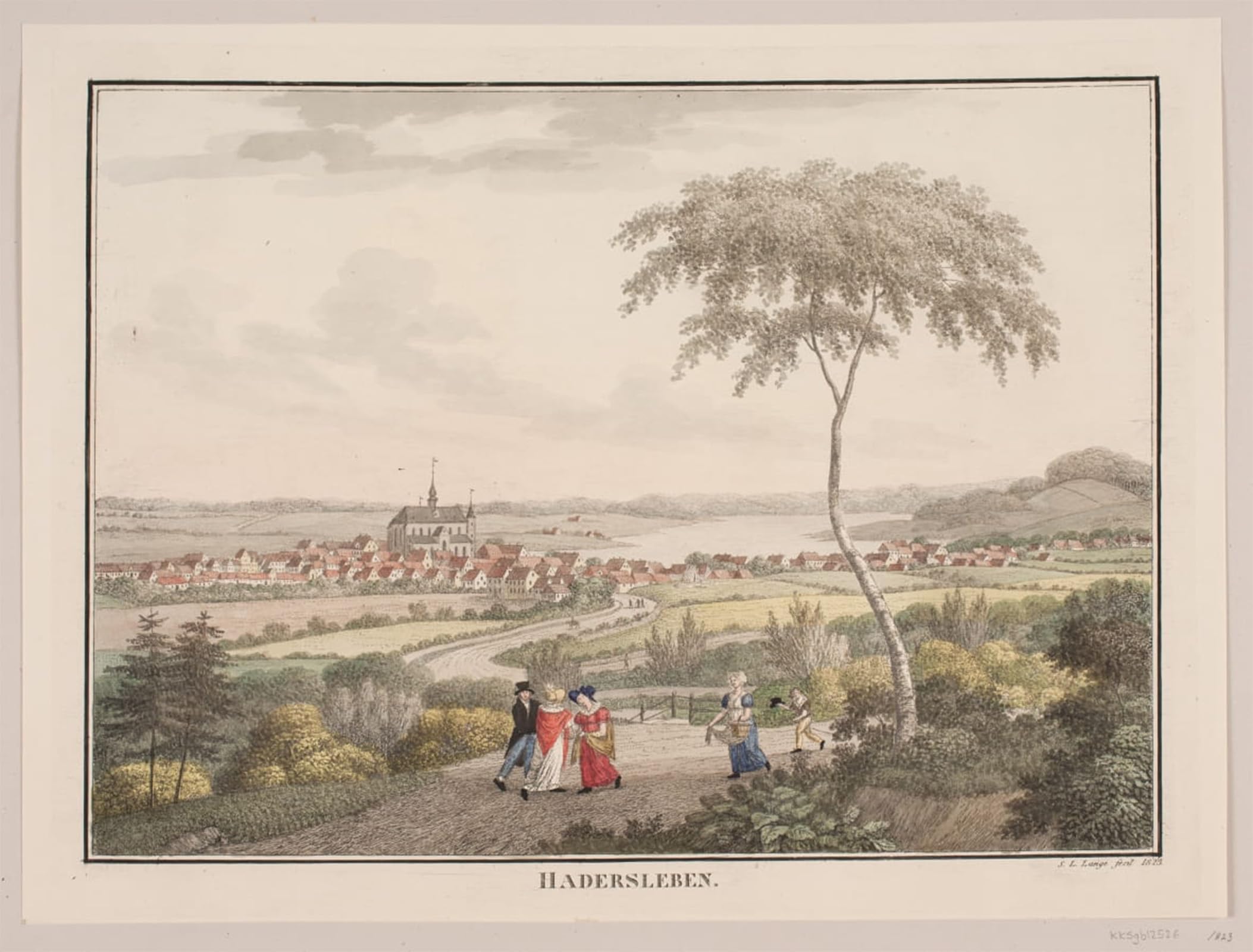 ARTXLXXBN Famous Art Print Poster Vintage Wall Art Haderslev by Søren L. Lange Canvas Art Poster for Home Decor 60x90cm