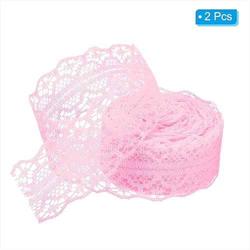Miniatura 3 de PATIKIL Cinta de encaje de 1.2 pulgadas de ancho de 11 yardas, paquete de 2 rollos de encaje de costura, paquete de regalo, envoltura floral para