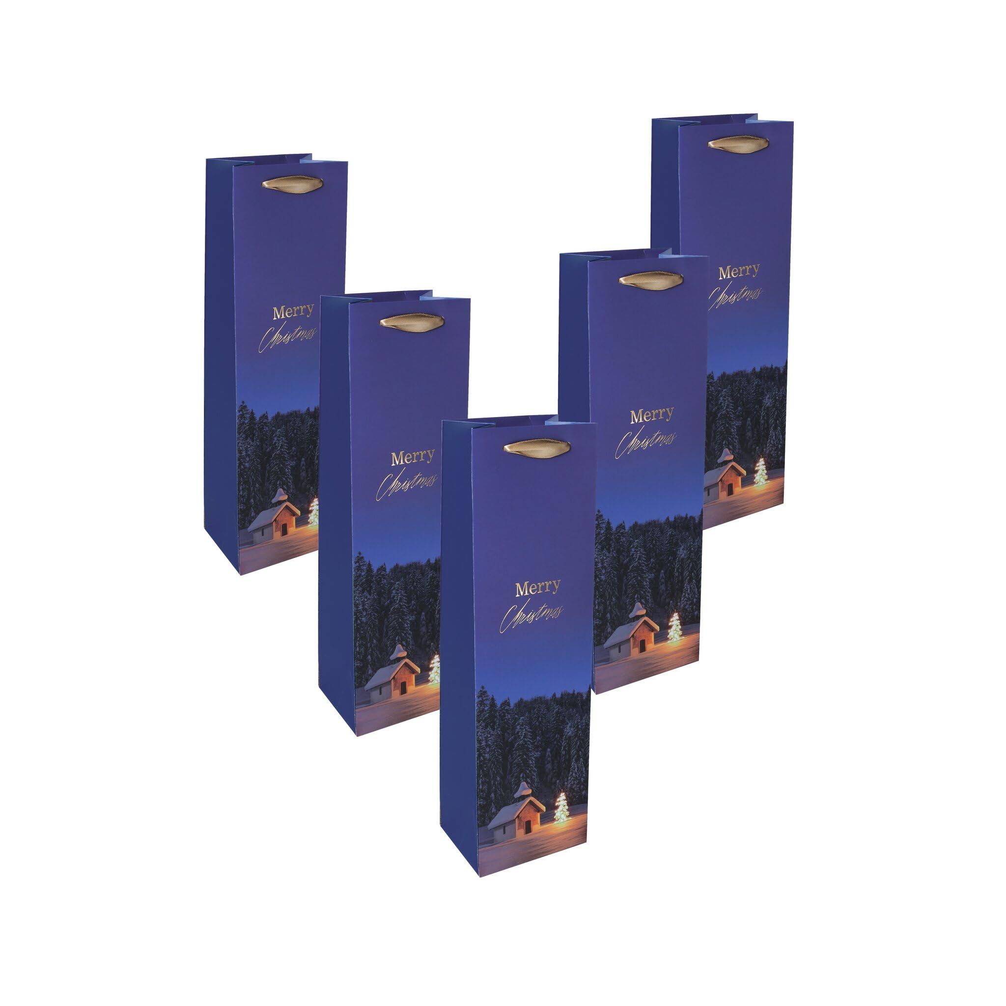SIGEL Christmas gift bag 10 x 35 cm - pack of 5