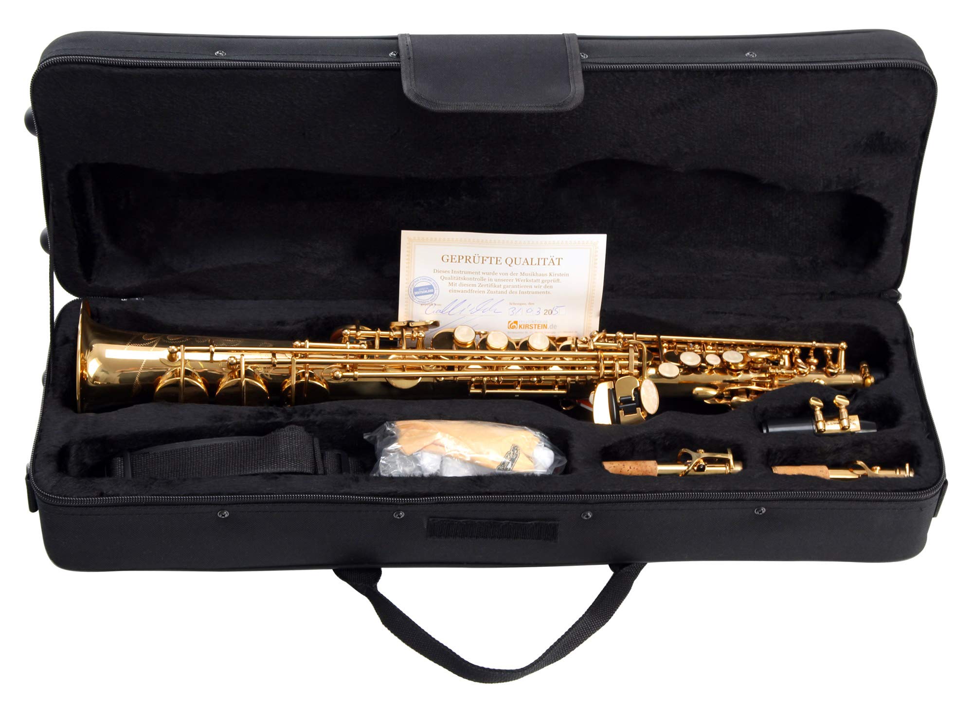 Classic Cantabile Winds SS-450 Sassofono Soprano Bb (ottone, verniciato trasparente, chiave alto fa#, meccanica ergonomica)