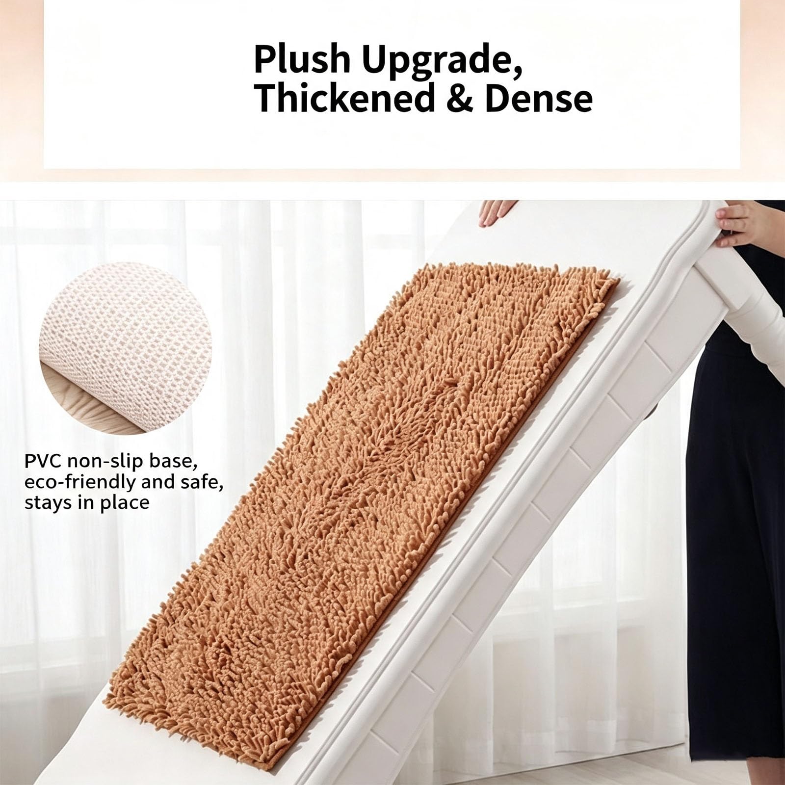 Tapis De Douche Antiderapant, Lavables Et Absorbants en Chenille