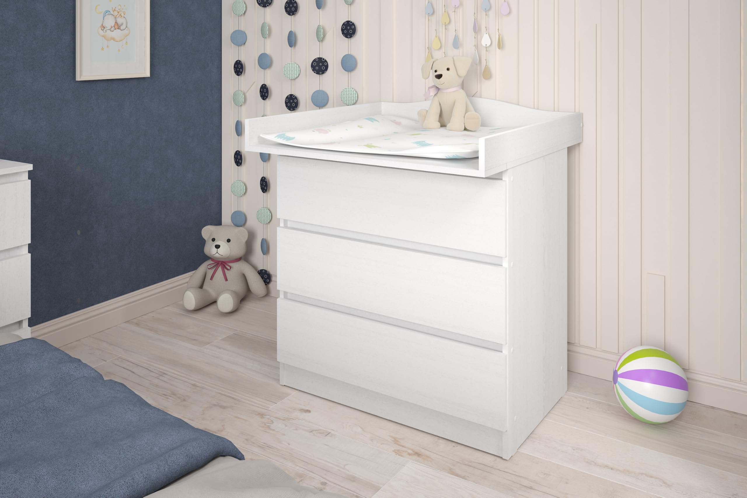 Shefa Kids 801 Universal Changing Top Compatible with Dressers Malm, Hemnes and Nordli Series, White - Image 4