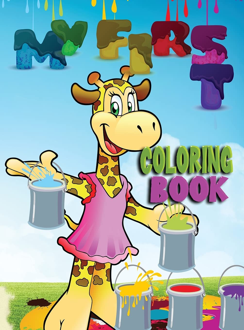 My first coloring book: Amazing book with easy educational coloring pages from the letters A to Z for boys and girls, toddlers, preschool and kindergarten