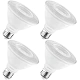 PAR30 Short Neck LED Flood Light Bulb, 75W Equivalent, 3000K Soft White, 900 Lumens, 11W, Dimmable LED Spotlight Bulb, Damp Rated, UL Listed, E26 Standard Base - Indoor Outdoor (4 Pack)