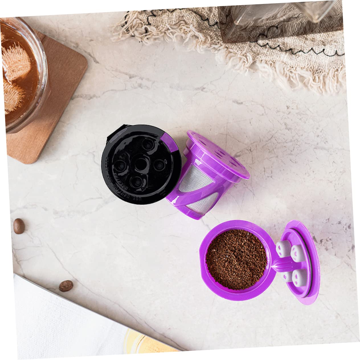 6piezas De Café Reutilizables De Inoxidable Filtro Espresso Compatible Paquete Para Máquinas De Café Diseño Anti-fugas y De Usar