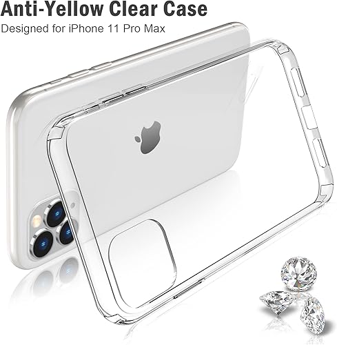 Miniatura 10 de JJGoo Funda transparente compatible con iPhone 11 Pro Max, transparente, suave, a prueba de golpes, delgada, delgada, antigolpes, color azul