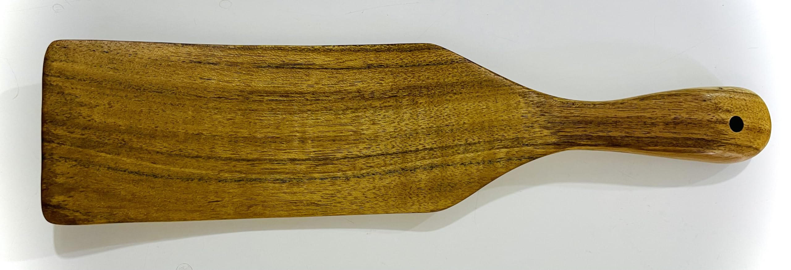 Teak Wood Spatula, Stirring Spoon, Solid Whole Teak one Piece. No Glue, No Plastic holder used. Whole Naturally Wood. (12 L x 3 W x 1H inch)