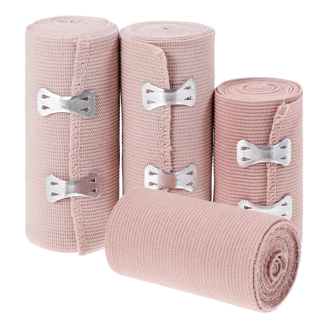 Lot De 9 Bandages Élastiques Médicaux - 3 Tailles (5, 7, 10.5 Cm) X 4.5 M - Avec Clips Métalliques - 5