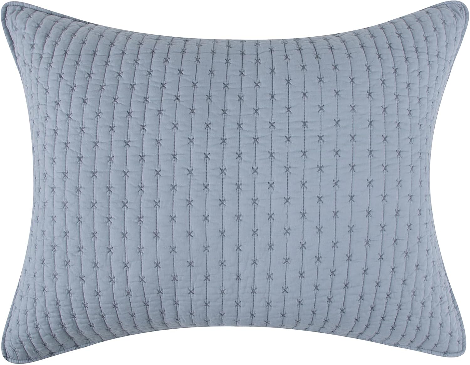 Levtex Home - Cross Stitch Quilt - Standard Sham - Cross Stitch Pattern - Sham (26x20in.) - Cotton