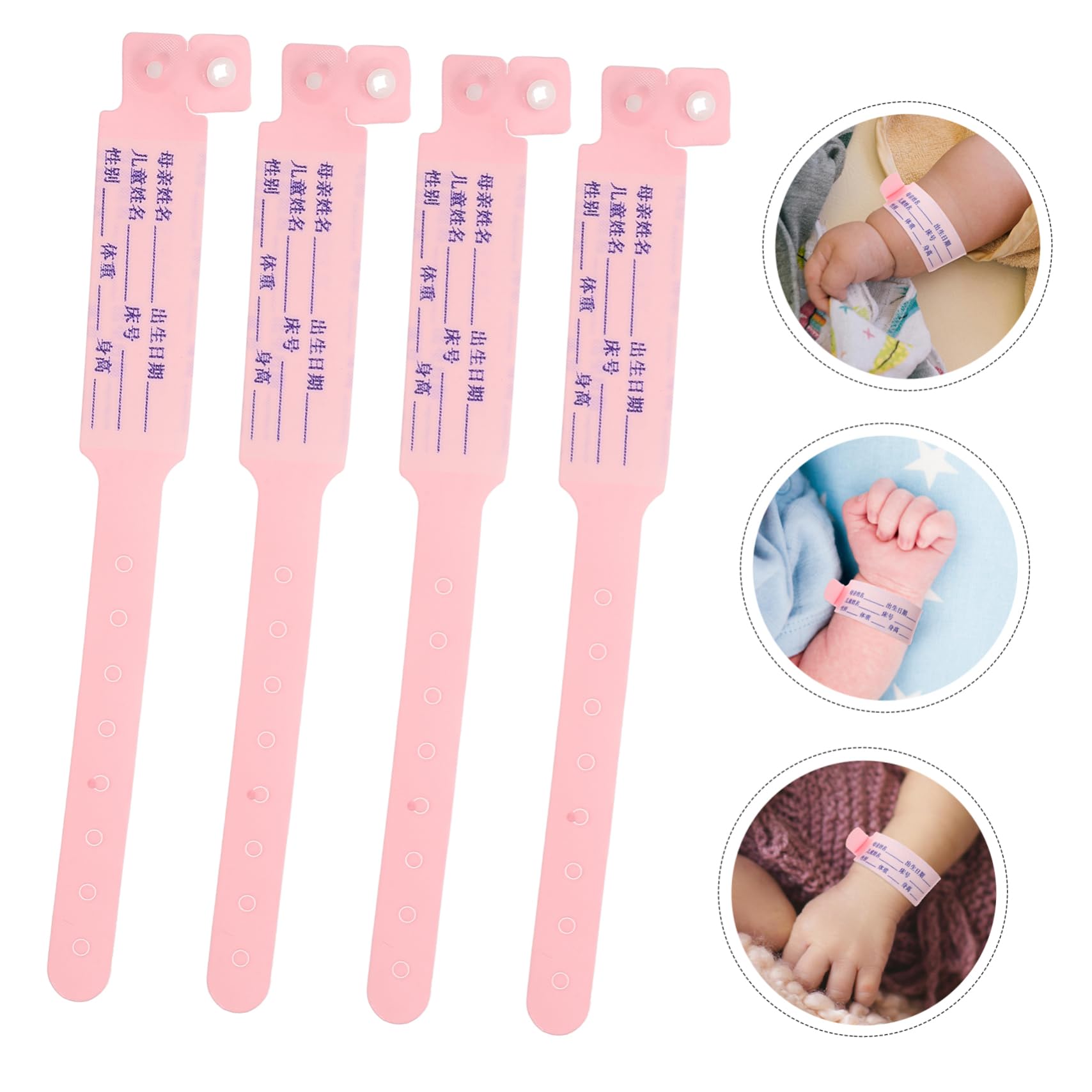NUOBESTY 5 Set Nastro Identificativo Del Bambino Fornitura Ospedaliera Fascia Medica Informazioni Sull'identità Banda Identificativa Del Paziente Polsino Carta Sintetica in Pp 100 Pezzi * 5