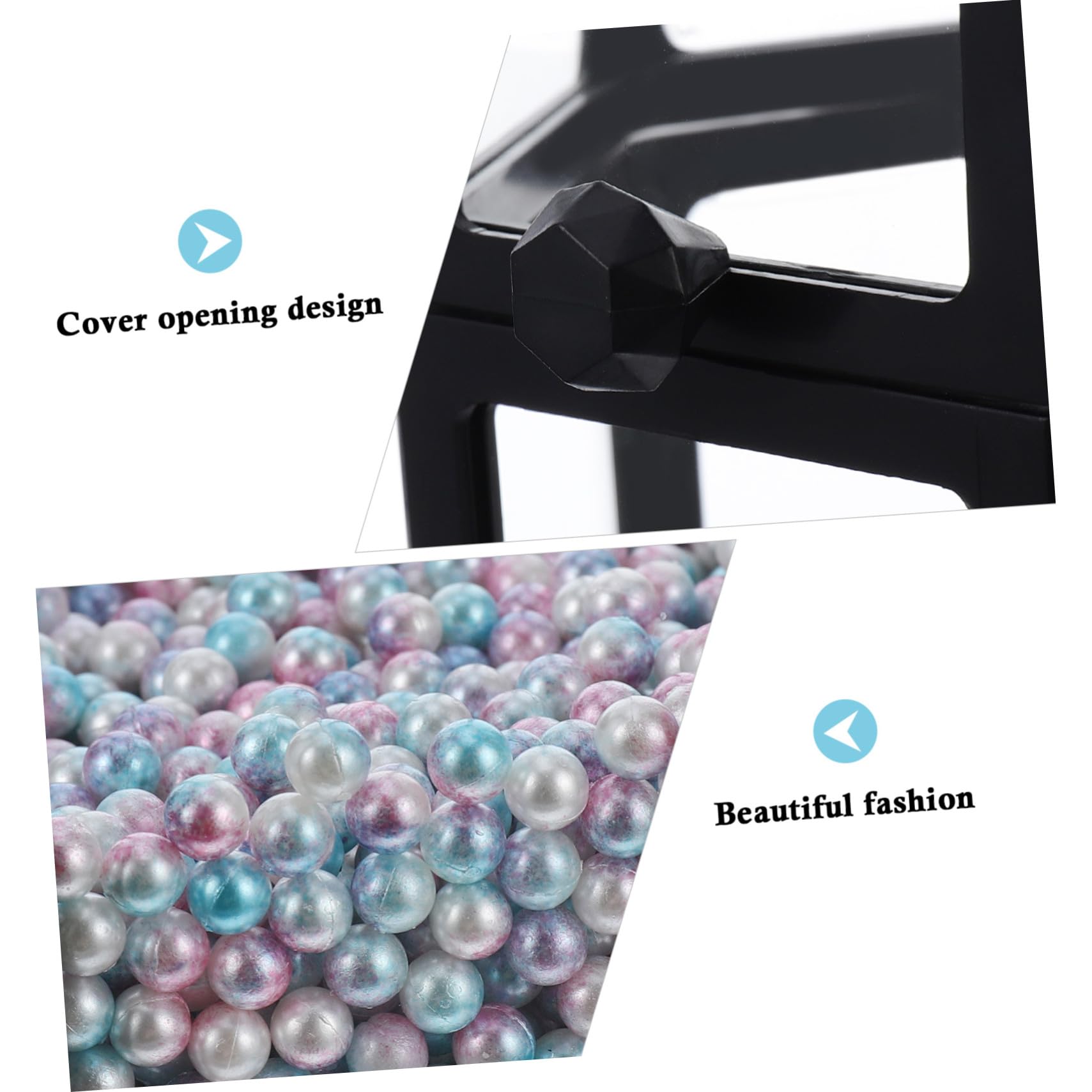 Porta Pennelli Cosmetici in Vetro Coperchio Decorativo per Toeletta Organizer per Eyeliner da Scrivania Contenitore per Pennelli in Vetro