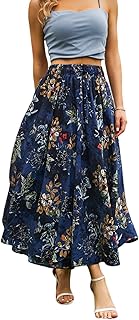 Faldas de mujer de longitud midi elegante, falda de cintura alta, falda maxi con cordón, color liso, informal, para boda, cóctel