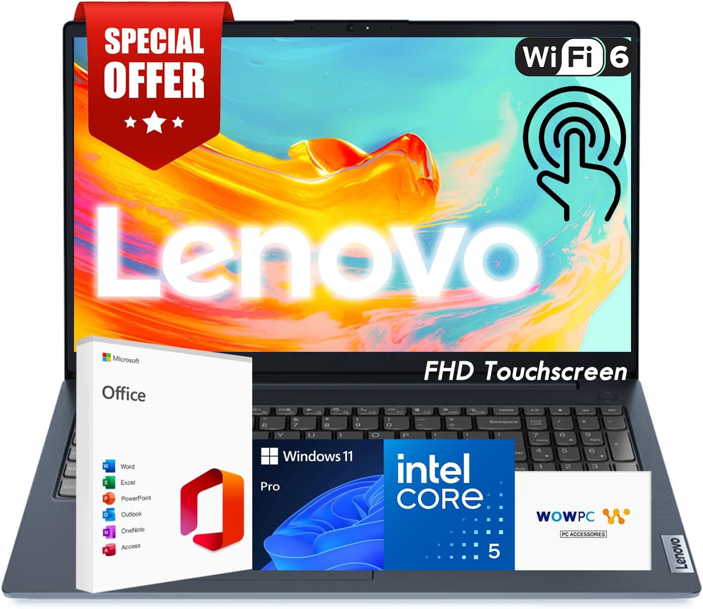 Lenovo New Ideapad Business Laptop(2025/2026) with Microsoft Office, 15.6″ FHD T…